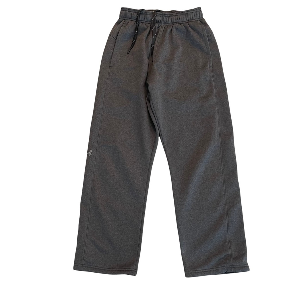 UNDER ARMOUR Gray Loose Fitting Straight Leg Fleece Lined Stretchy Joggers S